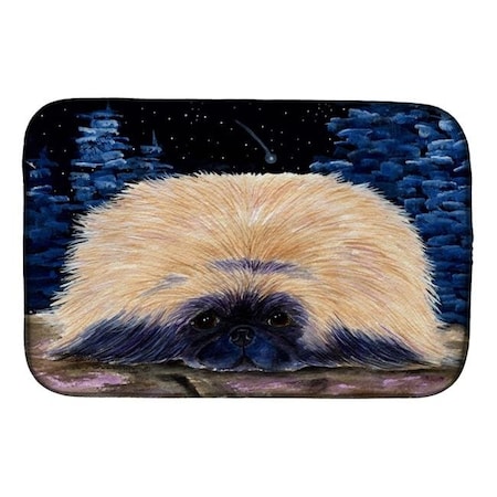 Carolines Treasures Carolines Treasures SS8439DDM Starry Night Pekingese Dish Drying Mat SS8439DDM